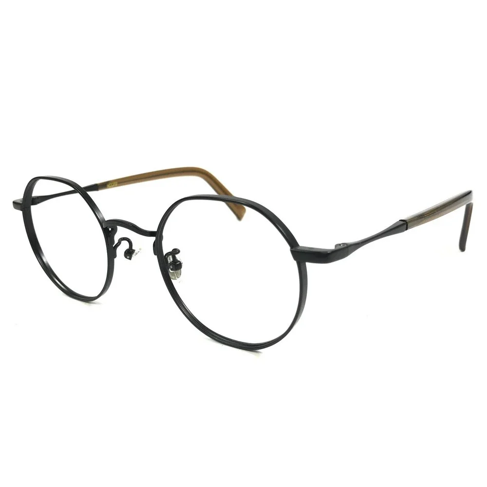 Accrue Eyeglasses Frames Zhivago MB Matte Black Round Full Rim 48-22-148
